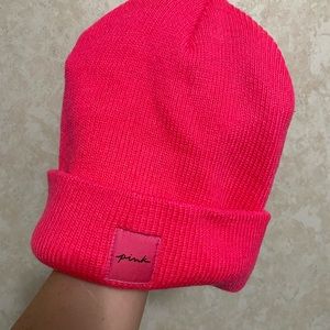 NWOT PINK hot pink beanie